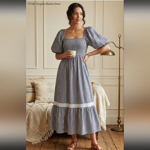 Kings FordMonochrome Gingham Short Sleeve Dress